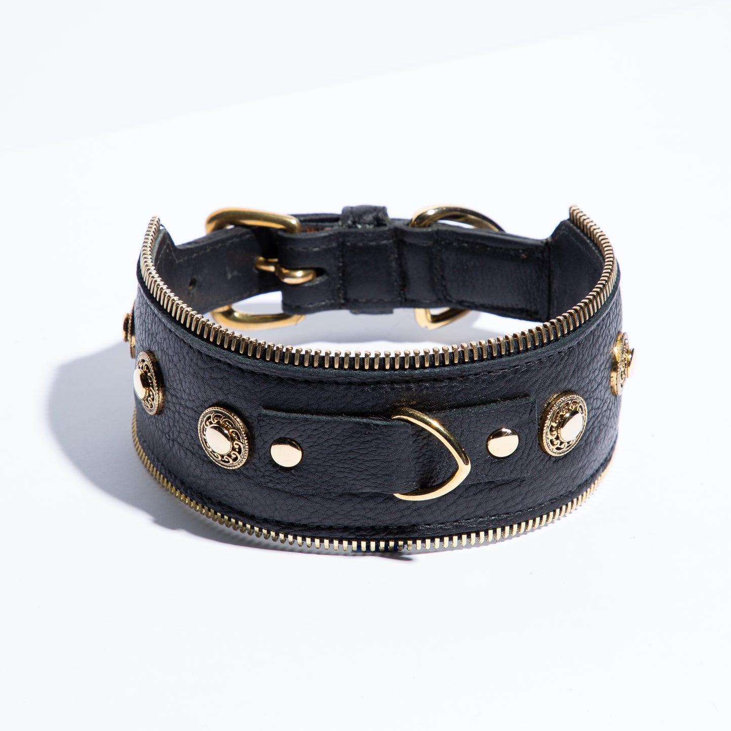 Zipper collar in black