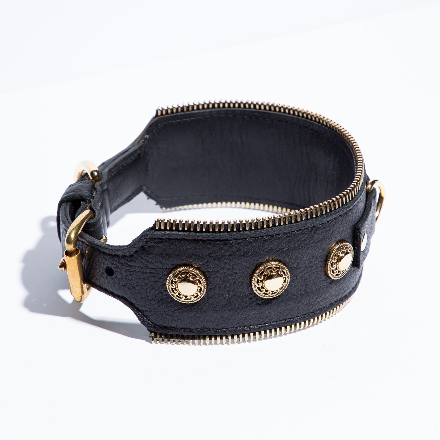 Zipper collar in black