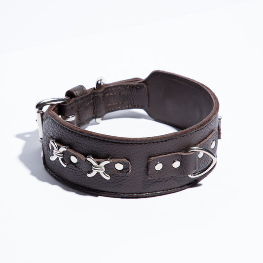 Cross Road Collar in Chocolate
